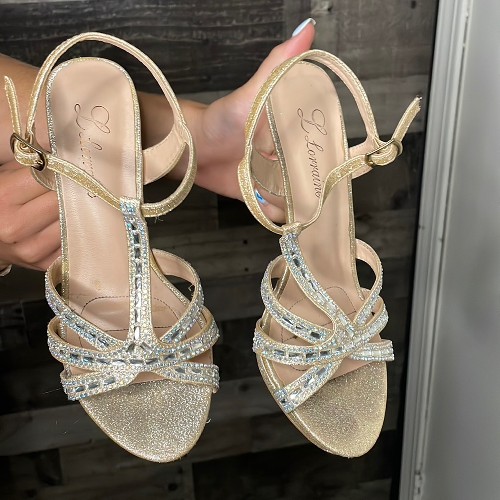 gold heels